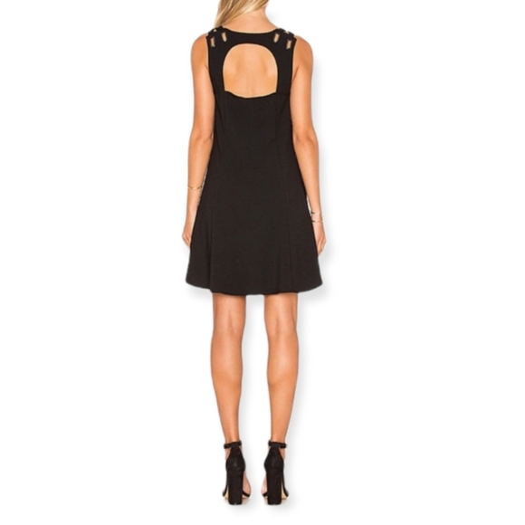 NEW! FREE PEOPLE BABY LOVE GROMMET DRESS, BLACK M - Picture 3 of 11